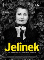 Plakatmotiv "Elfriede Jelinek - die Sprache von der Leine lassen"